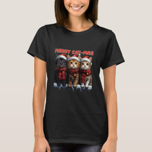 Weihnachten Süße Katze Frohe Weihnachten Miezekatz T-Shirt