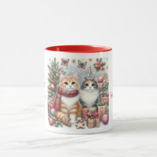 Weihnachten süße Katzen Tasse