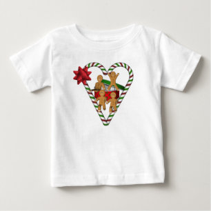 Weihnachten Süße Lebkuchen-Mann-Kekse Urlaub Baby T-shirt