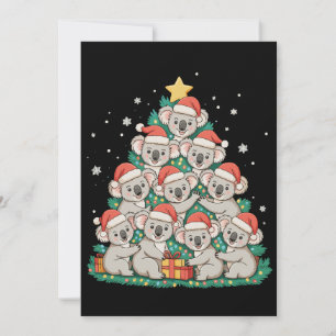 Weihnachten Süßer Koala Baum Lustige Weihnachtsfei