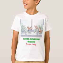 Weihnachten T - Shirt - Gemütliche Winterfoxszene