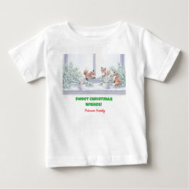 Weihnachten T - Shirt - Gemütliche Winterfoxszene