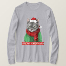 Weihnachten T - Shirt, Maybelle the Gray Tabby