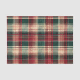 Weihnachten Tartan und Bäume nahtlos Seidenpapier