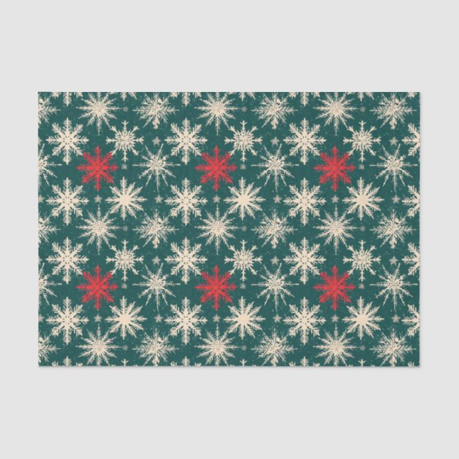 Weihnachten Tartan und Bäume nahtlos Seidenpapier (Vorderseite)