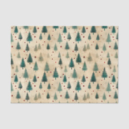 Weihnachten Tartan und Bäume nahtlos Seidenpapier