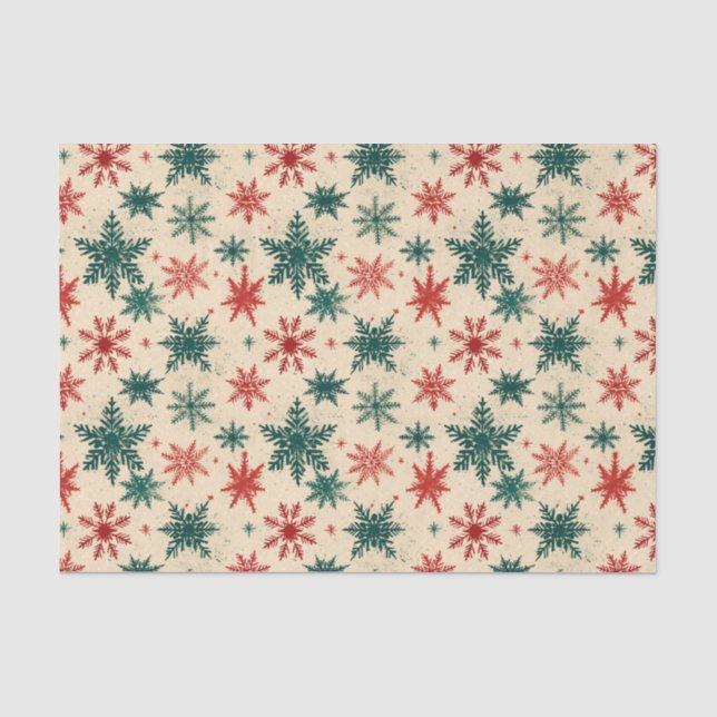 Weihnachten Tartan und Bäume nahtlos Seidenpapier (Vorderseite)
