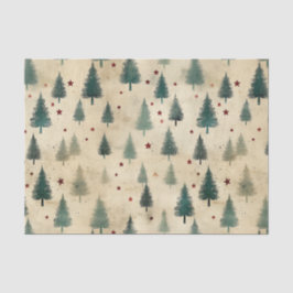 Weihnachten Tartan und Bäume nahtlos Seidenpapier