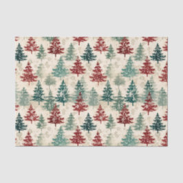 Weihnachten Tartan und Bäume nahtlos Seidenpapier