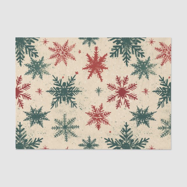 Weihnachten Tartan und Bäume nahtlos Seidenpapier (Vorderseite)