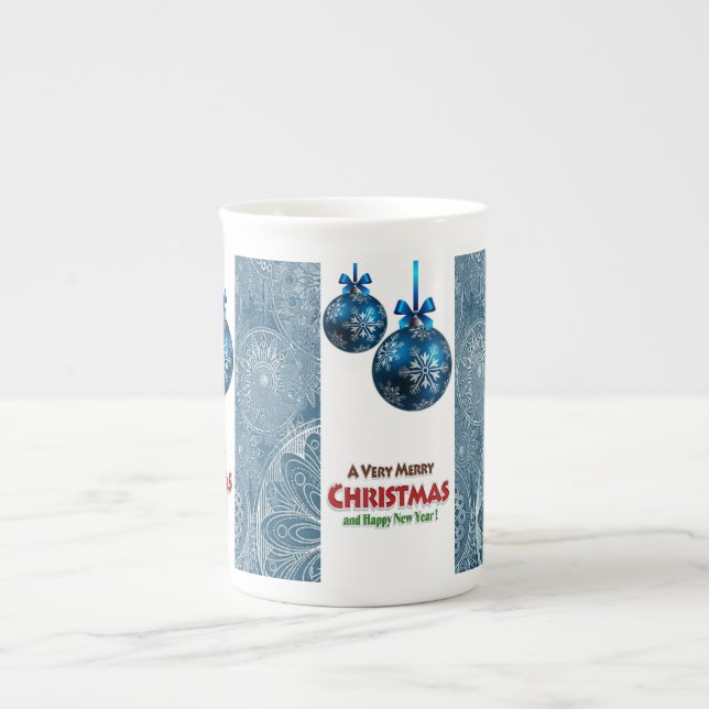 Weihnachten Tasse, frohe Weihnachten Prozellantasse (Vorderseite)