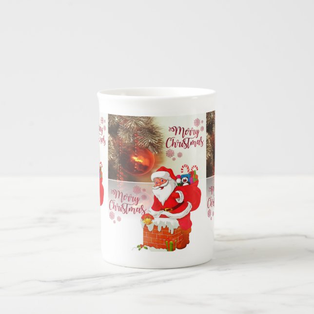 Weihnachten Tasse, Weihnachten, Frohe Weihnachten Prozellantasse (Vorderseite)