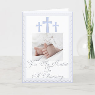 Weihnachten/Taufe Einladung für Baby Boy