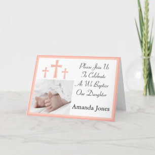 Weihnachten/Taufe Einladung für Baby Girl