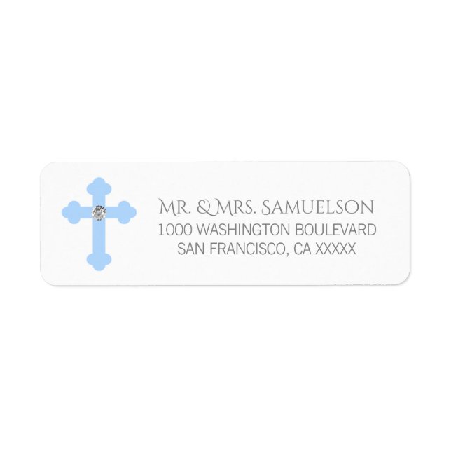 Weihnachten / Taufen / Kommunion Blaues Kreuz (Vorne)