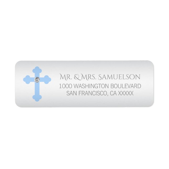 Weihnachten / Taufen / Kommunion Blaues Kreuz (Vorne)