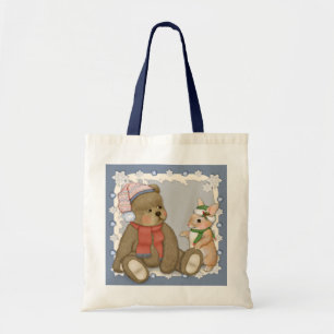 Weihnachten Teddy und Bunny Tragetasche