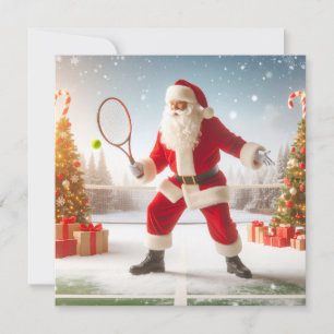 Weihnachten Tennis mit dem Weihnachtsmann