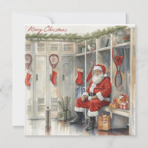 Weihnachten Tennis mit dem Weihnachtsmann