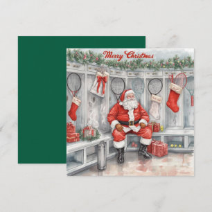 Weihnachten Tennis mit dem Weihnachtsmann