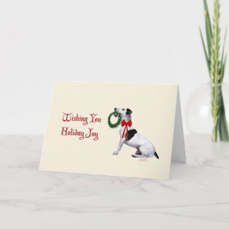 Weihnachten Terrier mit Kranz