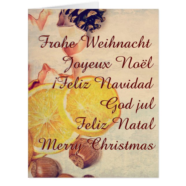 Weihnachten Thema mit Früchten... (Vorderseite)