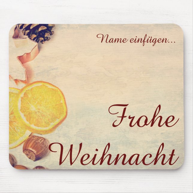 Weihnachten Thema mit Früchten... Mousepad (Vorne)