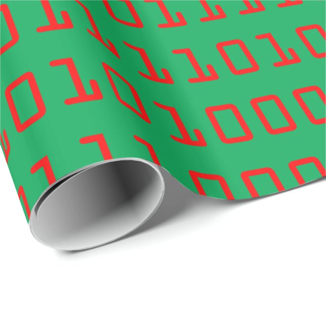 Weihnachten-themenorientierter Computer-binärer Geschenkpapier (Rolleneckpunkt)