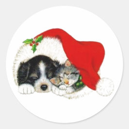 Weihnachten-Tide-Aufkleber Runder Aufkleber