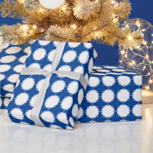 Weihnachten tief blau und weiß geschenkpapier