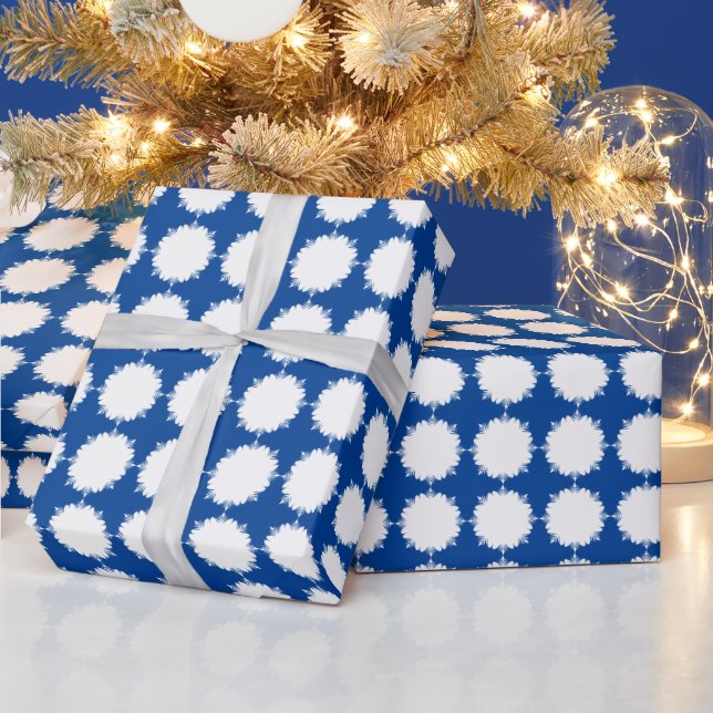 Weihnachten tief blau und weiß geschenkpapier (Feiertage)