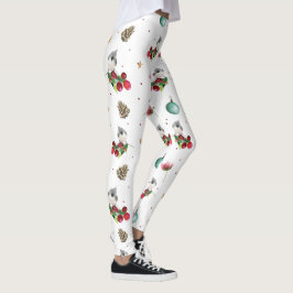 Weihnachten Titmouse Winter Muster Leggings