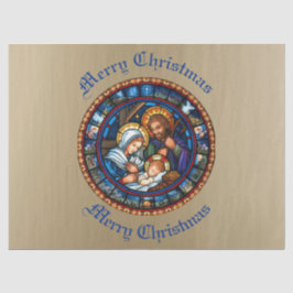 Weihnachten Traditionelle Krippe Seidenpapier