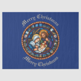 Weihnachten Traditionelle Krippe Seidenpapier