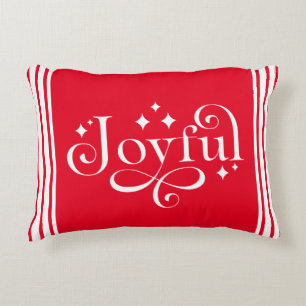 Weihnachten Traditionelles Joyful Drehbuch Red Lum Dekokissen