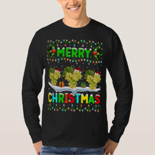 Weihnachten Trauben Fruchtglühende Weihnachtsmannm T-Shirt