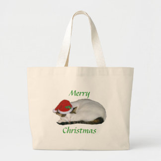 Weihnachten träumt Katzen-Nickerchen-Tasche Jumbo Stoffbeutel