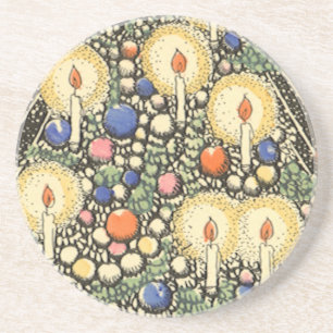 Weihnachten, Tree mit Kerzen und ein Star Getränkeuntersetzer