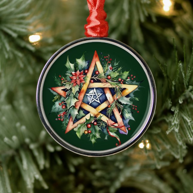 Weihnachten Tree Winter Solstice Landschaft Wicca  Ornament Aus Metall (Baum)
