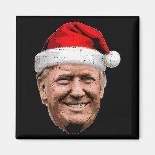 Weihnachten Trump Gesicht Santa Lustiges Xmas Meme Magnet