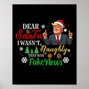 Weihnachten Trump Liebe Weihnachten Fake News Funn Poster