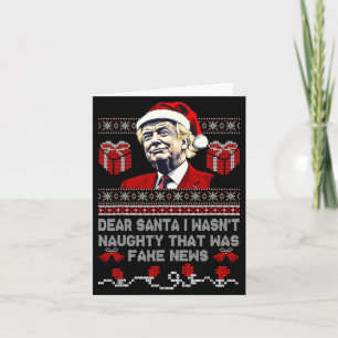 Weihnachten Trump Lieber Santa Falsche Nachrichten Karte