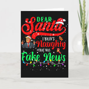 Weihnachten Trump Lieber Santa Falsche Nachrichten Karte