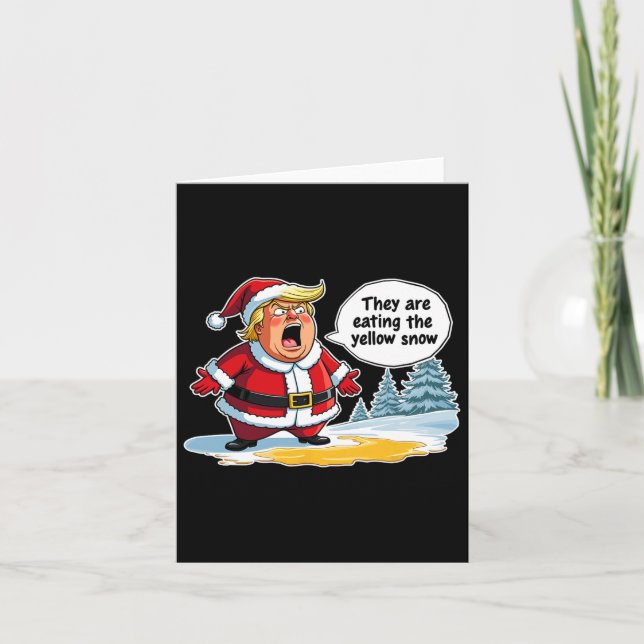 Weihnachten Trump Weihnachtsmann Sie essen das Je Karte (Vorderseite)