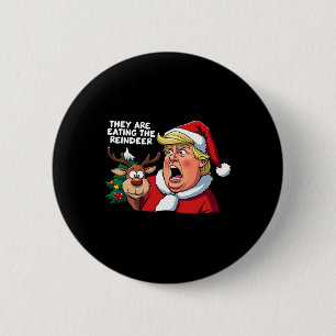 Weihnachten Trump Weihnachtsmann Sie essen die Rüc Button