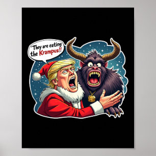 Weihnachten Trump Weihnachtsmann Sie essen Kr Poster