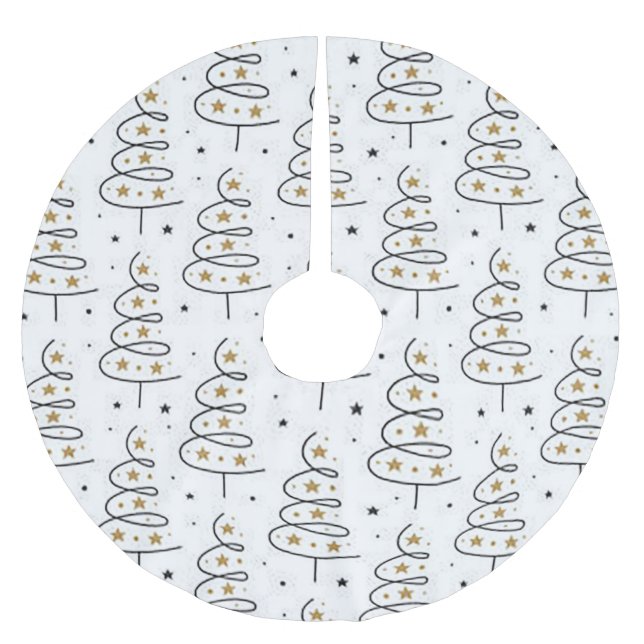 Weihnachten "Twirly Tree" Polyester Weihnachtsbaumdecke (Vorderseite)