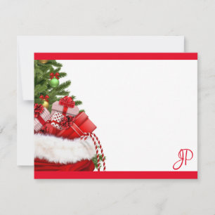 Weihnachten-Typografie-Monogramm-Vorlage Mitteilungskarte