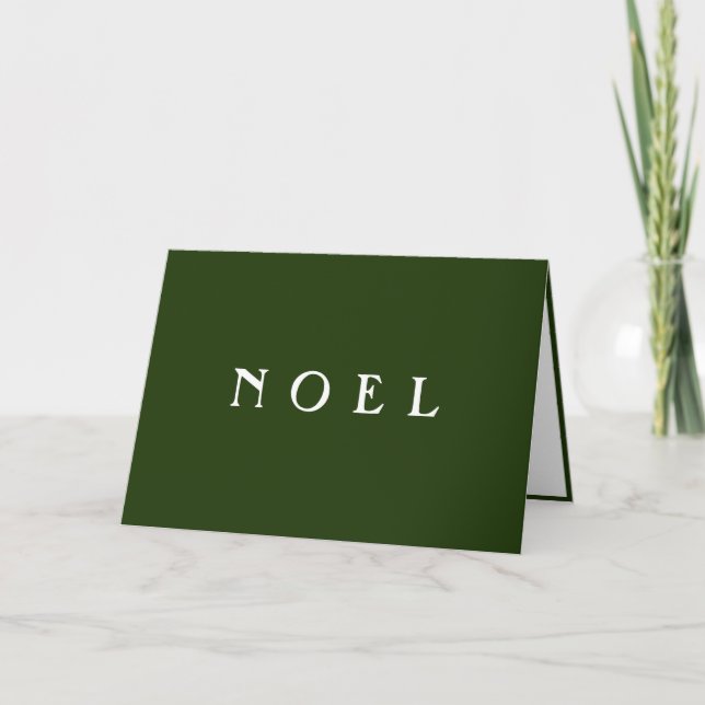 WEIHNACHTEN Typografy Green Simple Modern Holiday  (Vorderseite)