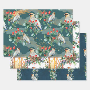 Weihnachten über den Bird and Lantern Geschenkpapier Set